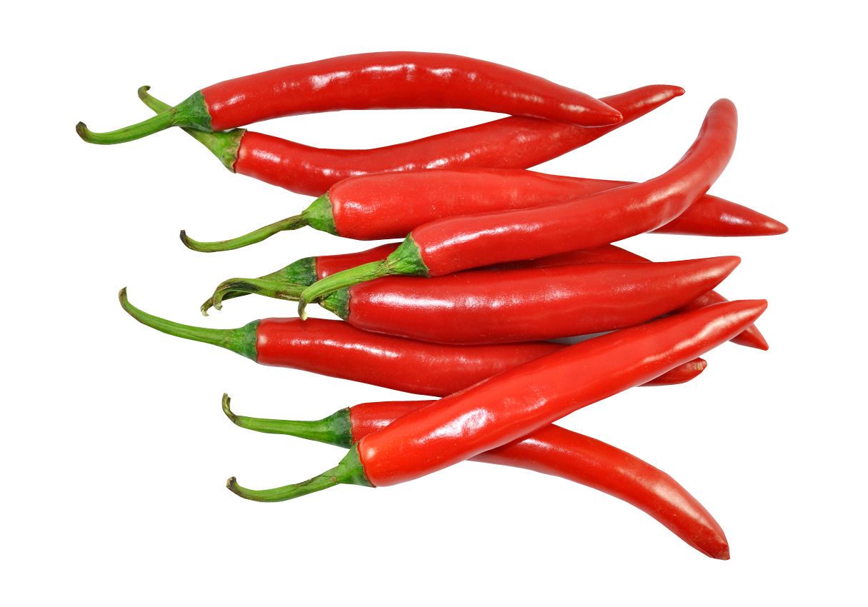 Red Chili Peppers Isolated PNG Image