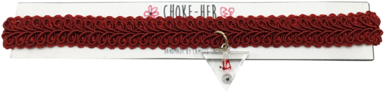 Red Choker Necklace Design PNG Image