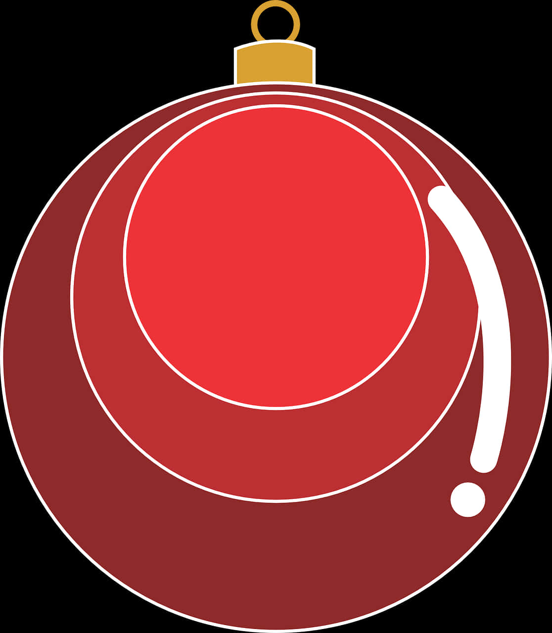 Red Christmas Ornament Vector PNG Image