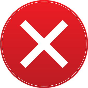 Red Circle Black X Sign PNG Image