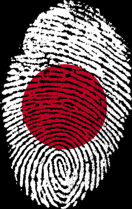 Red Circle Fingerprint Art PNG Image