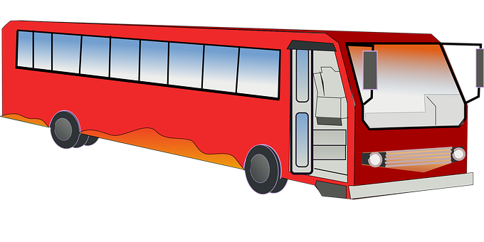 Red City Bus Illustration.jpg PNG Image