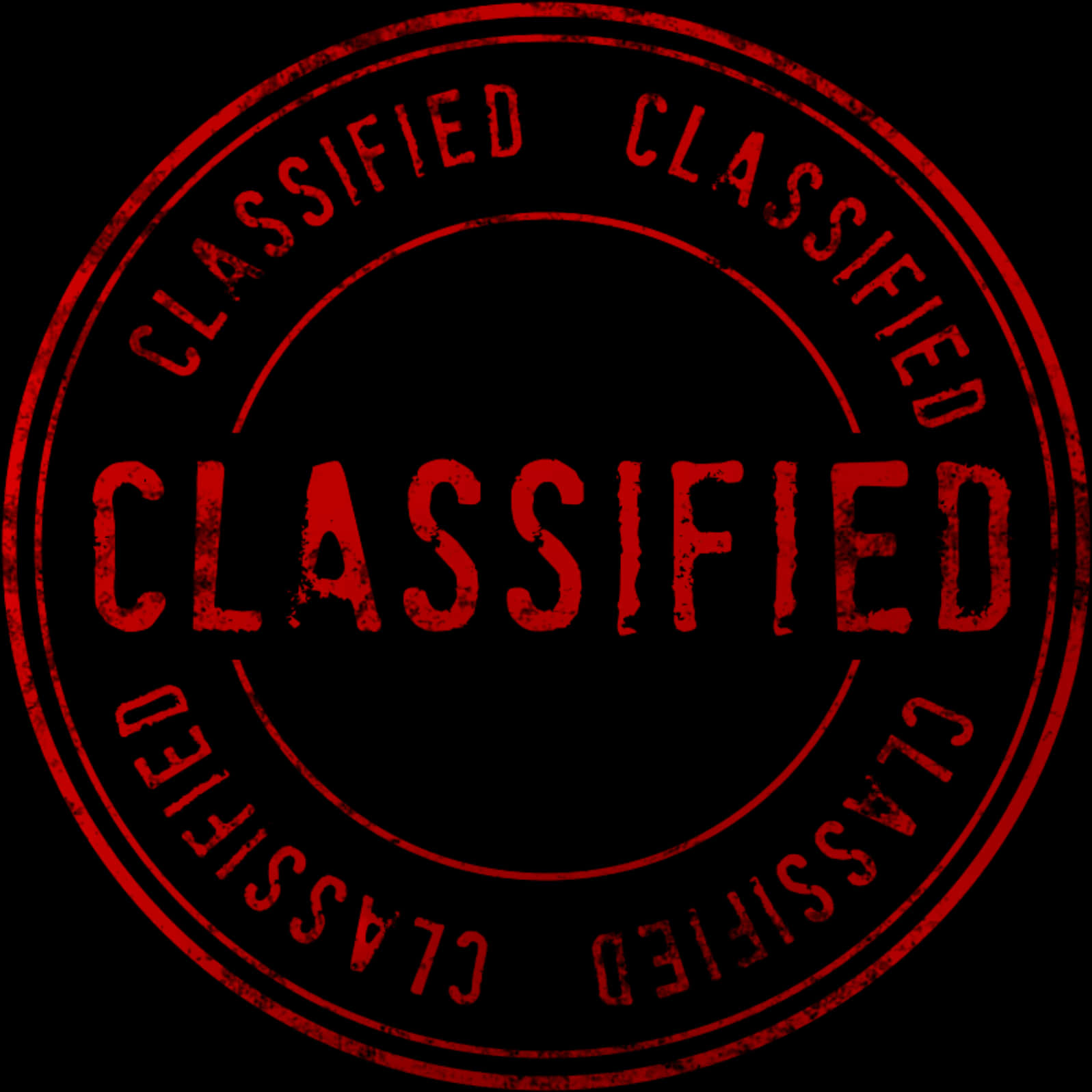 Red Classified Stamp PNG Image