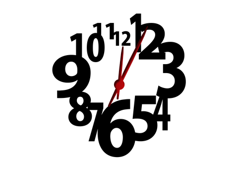 Red Clock Hands Black Background PNG Image