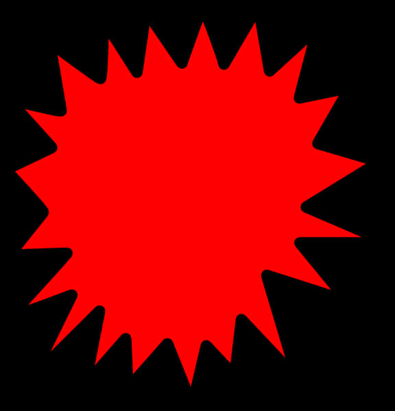 Red Comic Book Burst Background PNG Image