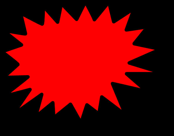 Red Comic Book Explosion Bubble PNG Image