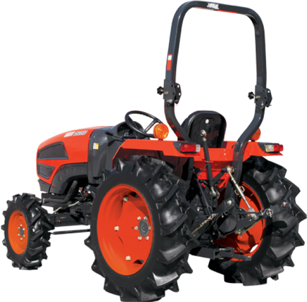 Red Compact Utility Tractor PNG Image