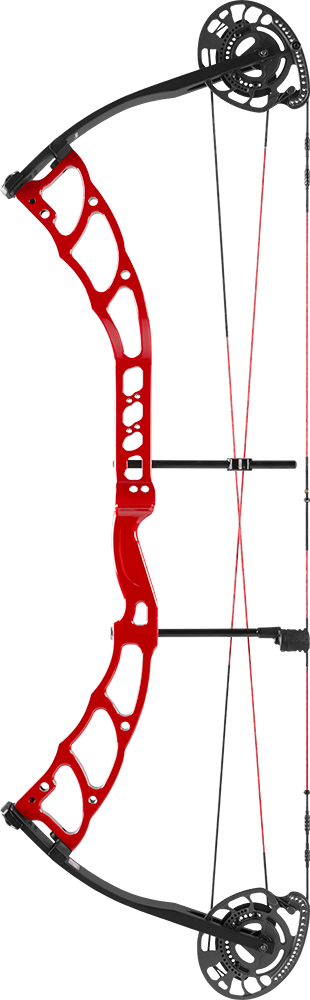 Red Compound Bow Side View PNG Image