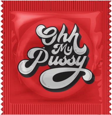 Red Condom Package Design PNG Image