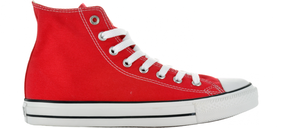 Red Converse High Top Sneaker PNG Image