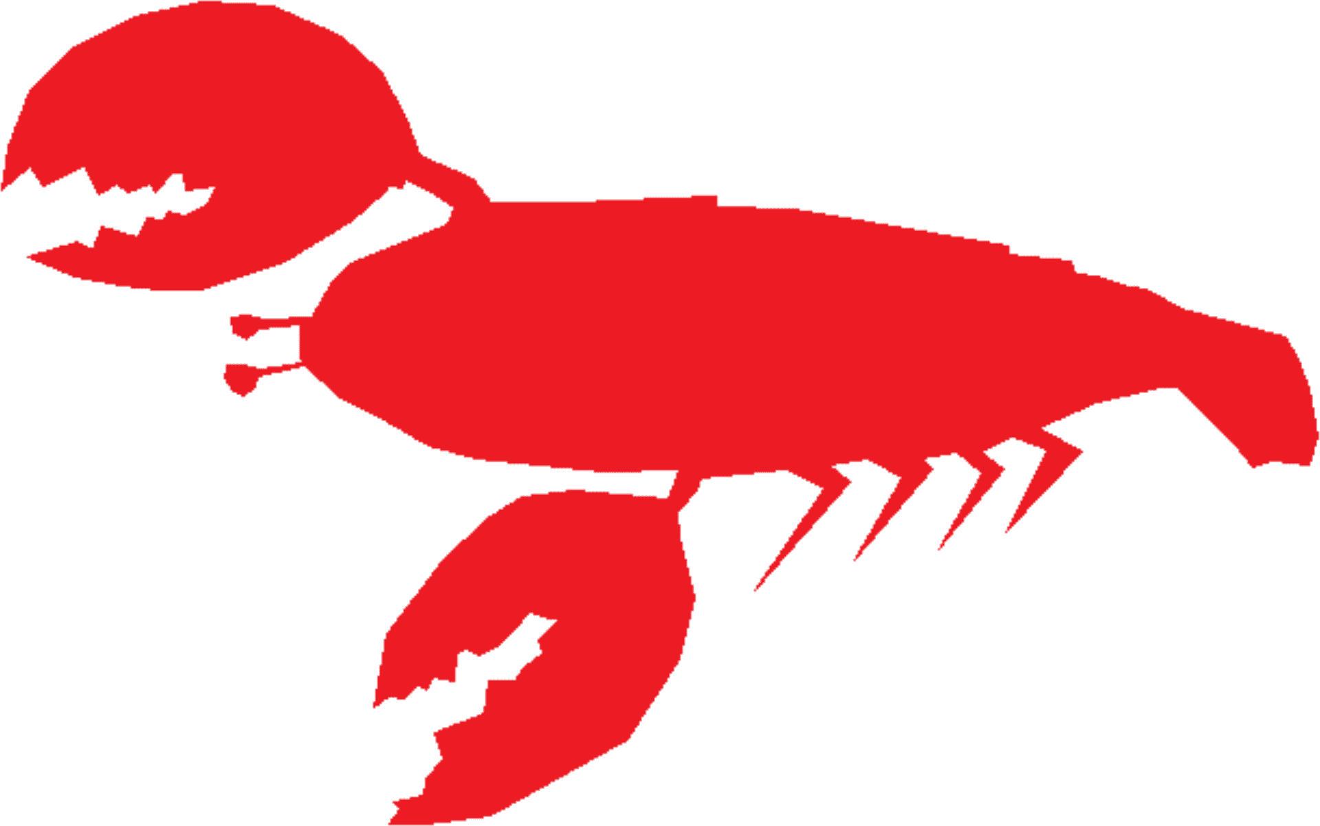 Red Crayfish Silhouette PNG Image