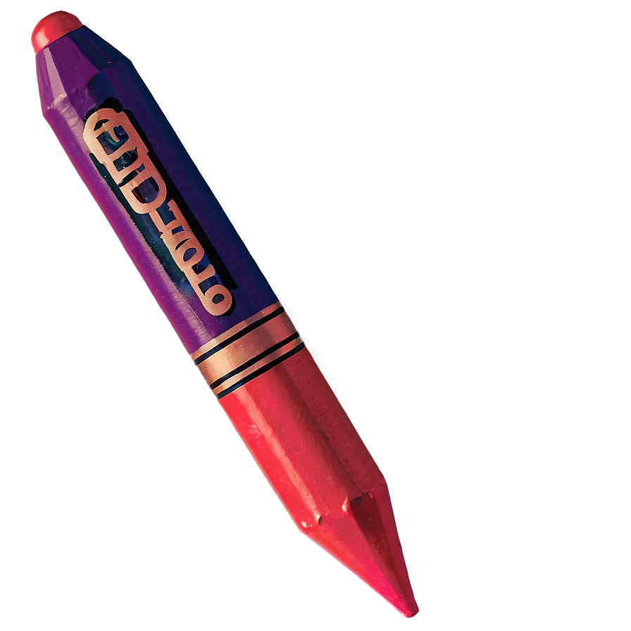 Red Crayon D PNG Image