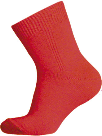 Red Crew Sock Single PNG Image