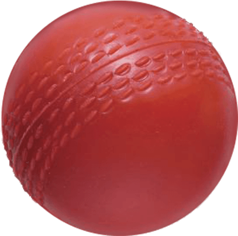 Red Cricket Ball Closeup PNG Image