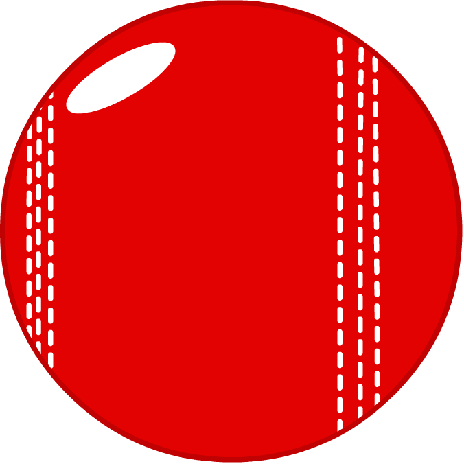 Red Cricket Ball Vector Illustration PNG Image