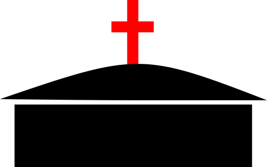 Red Crosson Black Background PNG Image