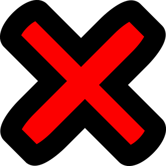 Red Crosson Black Background PNG Image