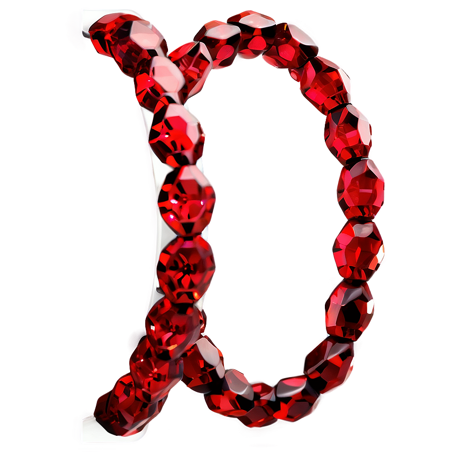 Red Crystal Bracelet Png Yqm50 PNG Image