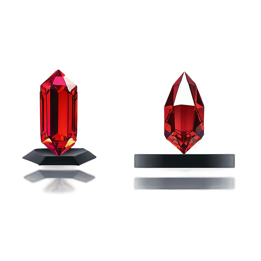 Red Crystal C PNG Image