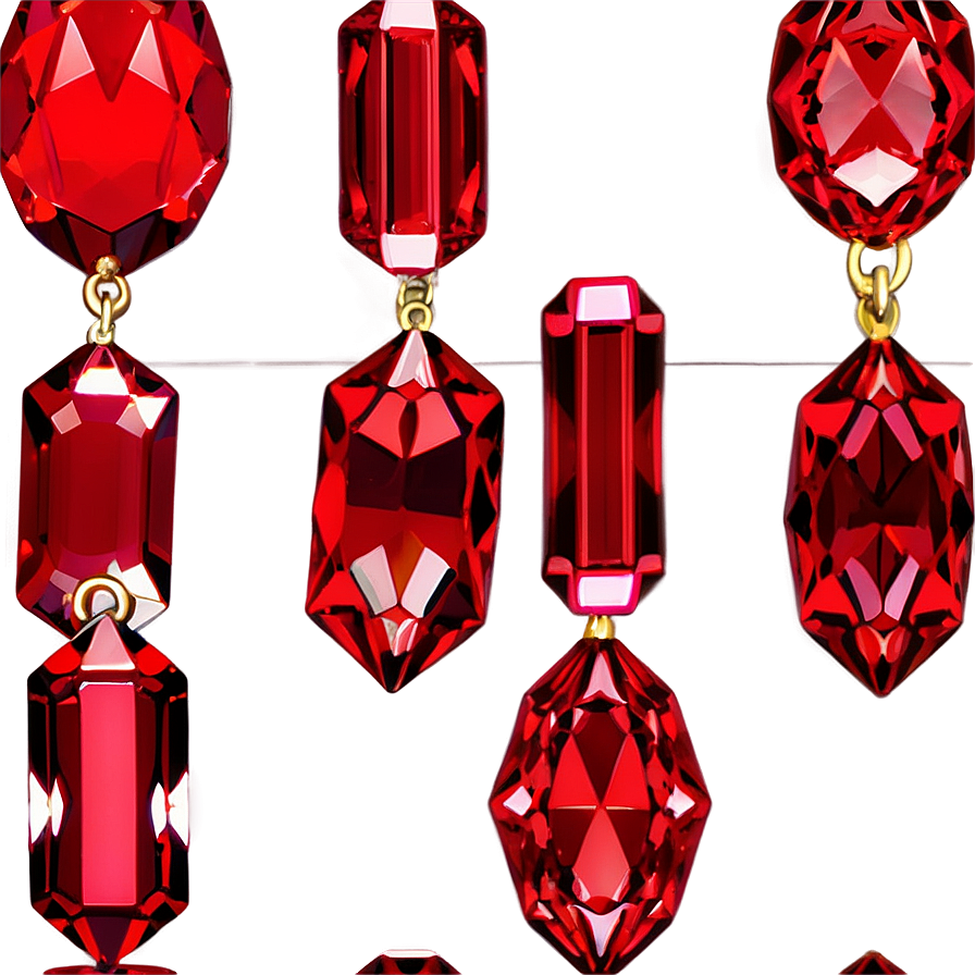 Red Crystal Charm Png Rev PNG Image