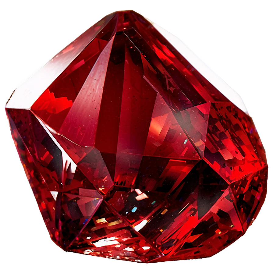 Red Crystal D PNG Image