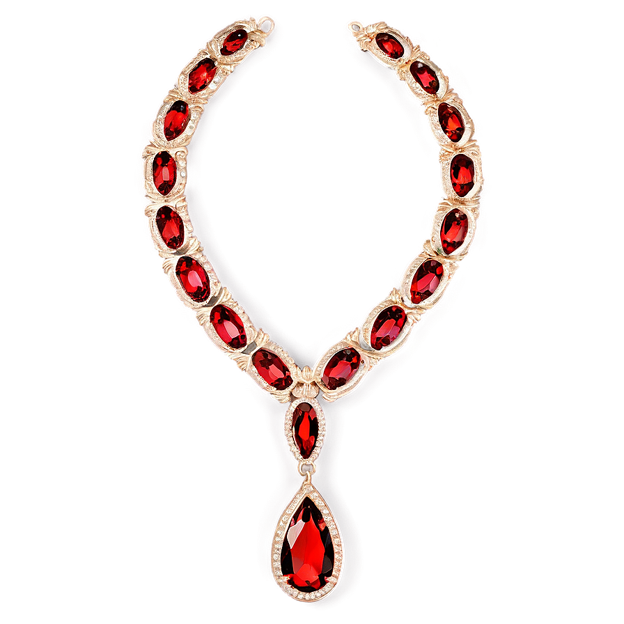 Red Crystal Necklace Png Mvw PNG Image