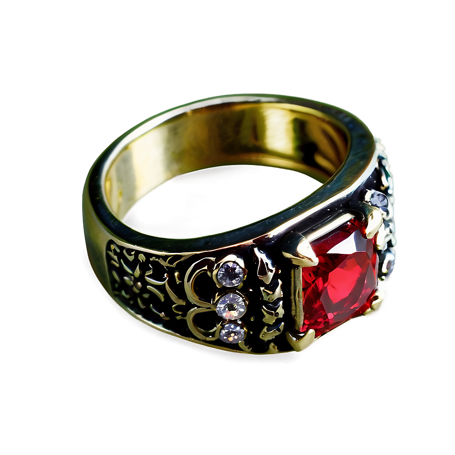 Red Crystal Ring Png 06242024 PNG Image