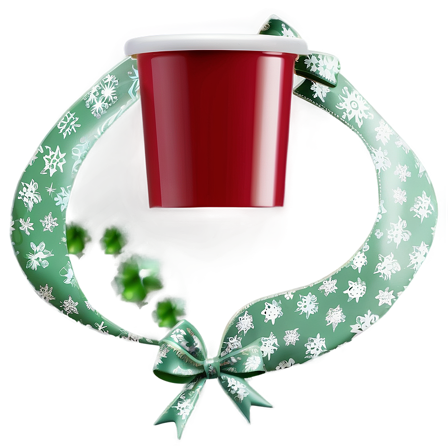 Red Cup With Ribbon Png Agw PNG Image