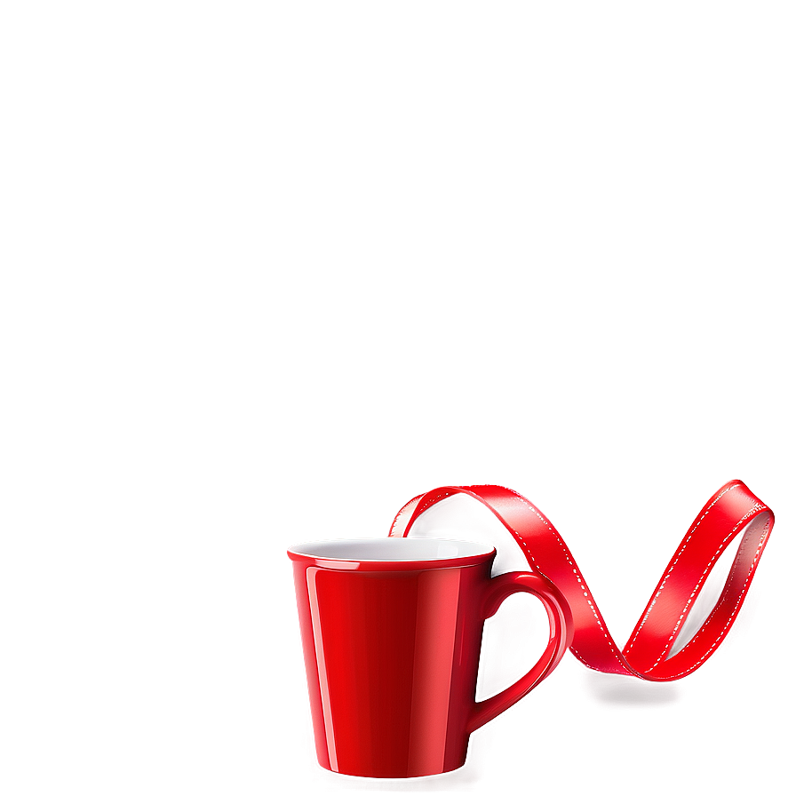 Red Cup With Ribbon Png Ugt86 PNG Image