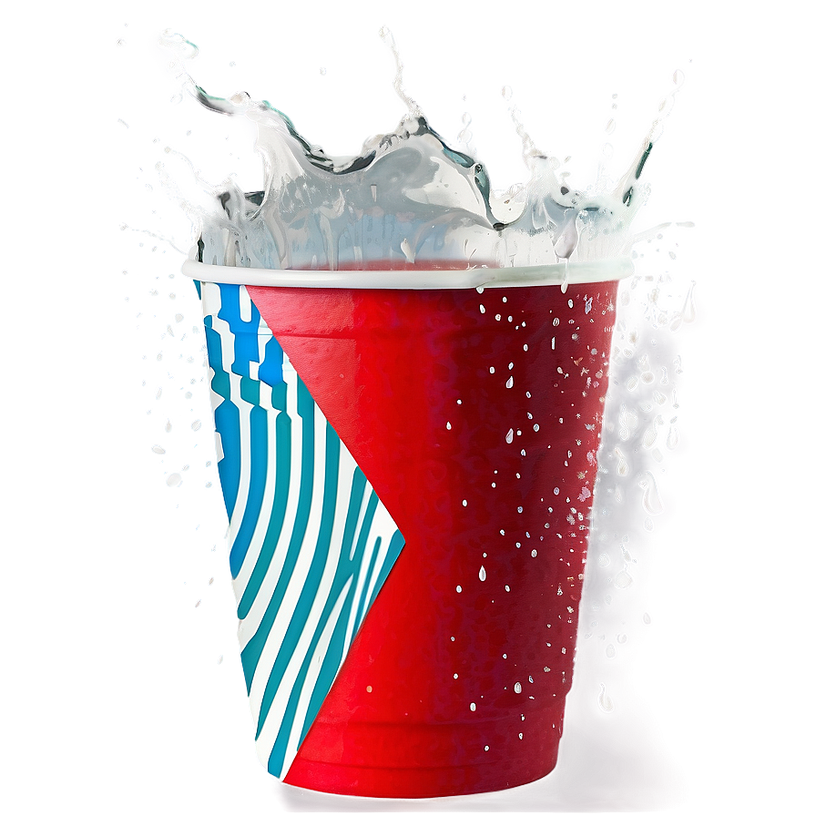 Red Cup With Splash Png 06122024 PNG Image