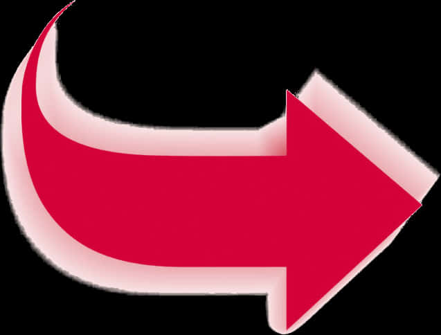 Red Curved Arrow PNG Image