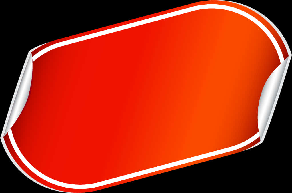 Red Curved Banner Black Background PNG Image