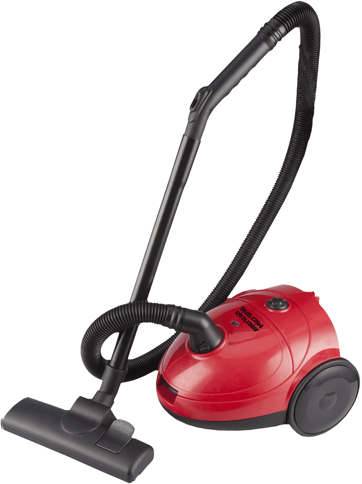 Red Cylinder Vacuum Cleaner PNG Image