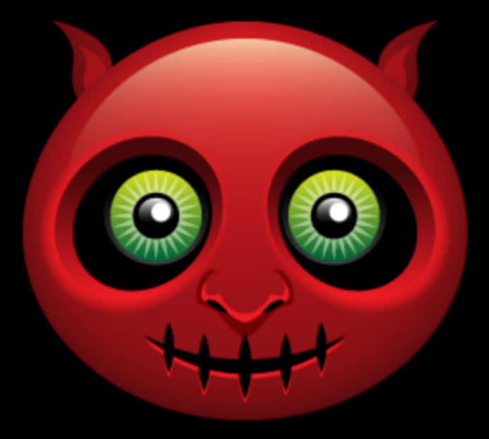 Red Devil Emoji Illustration PNG Image