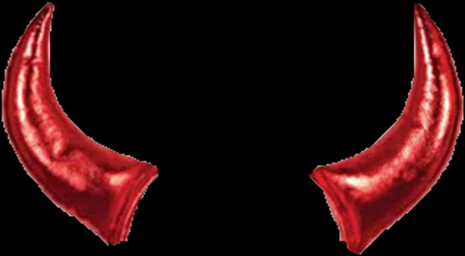 Red Devil Horns Transparent Background PNG Image