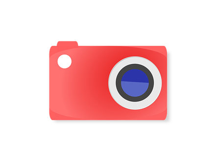 Red Digital Camera Icon PNG Image