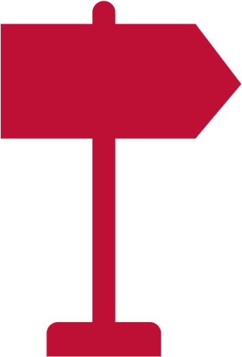 Red Direction Sign Blank PNG Image