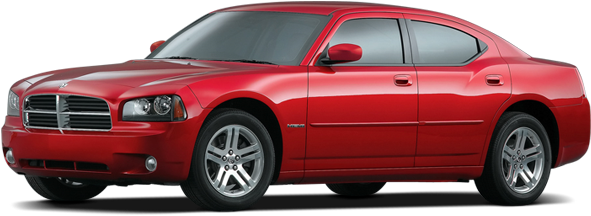 Red Dodge Charger Side View PNG Image