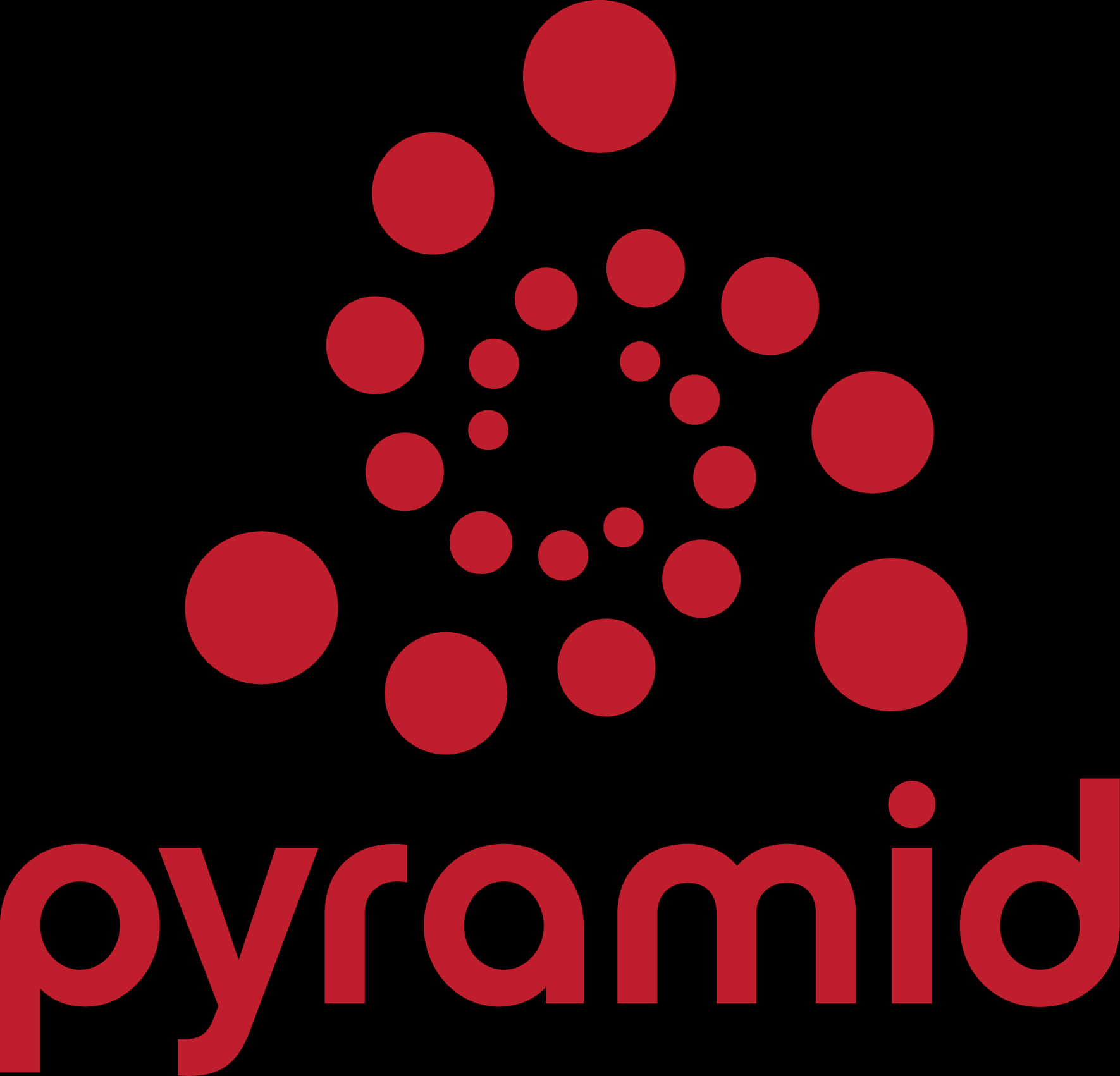 Red Dot Pyramid Logo PNG Image