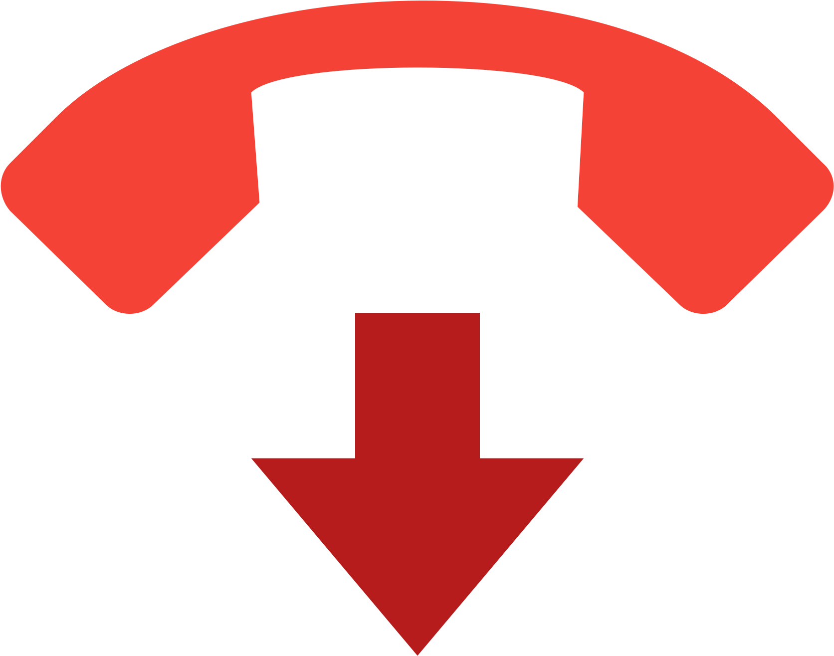 Red Down Arrow Icon PNG Image