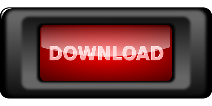 Red Download Button Graphic PNG Image