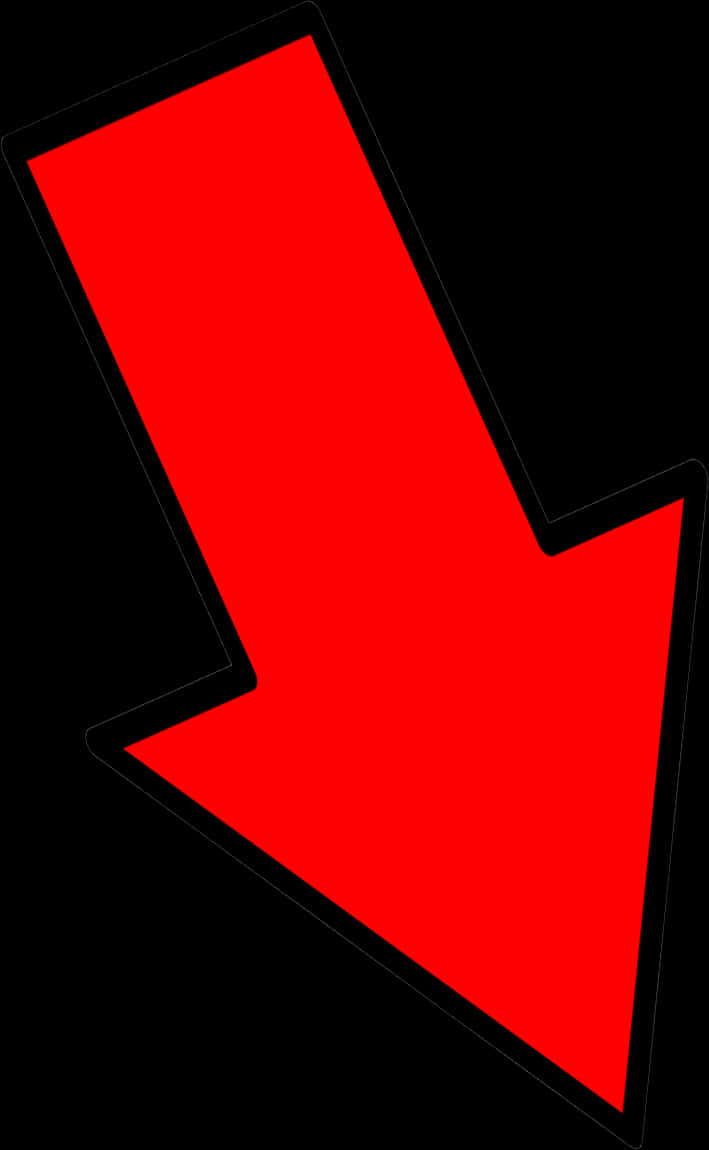 Red Downward Arrow Graphic PNG Image