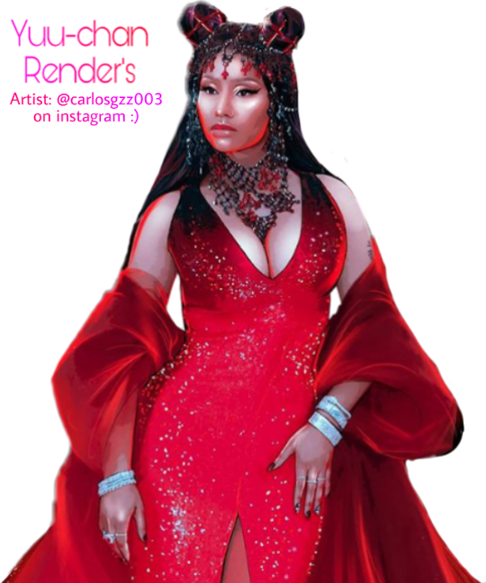 Red Dress Fantasy Artwork PNG Image