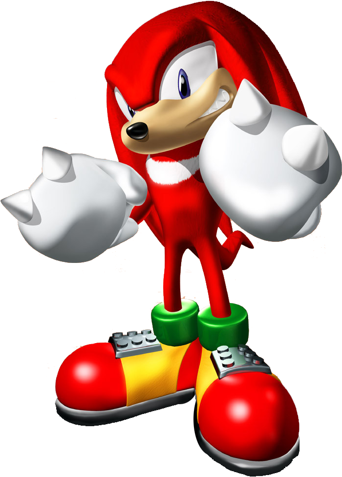 Red Echidna Adventure Pose PNG Image