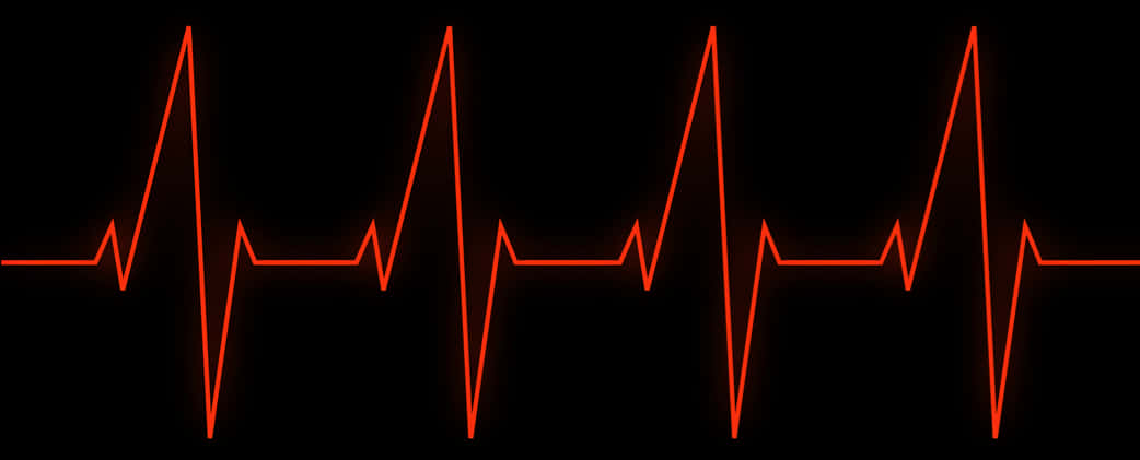 Red Electrocardiogram Pattern PNG Image