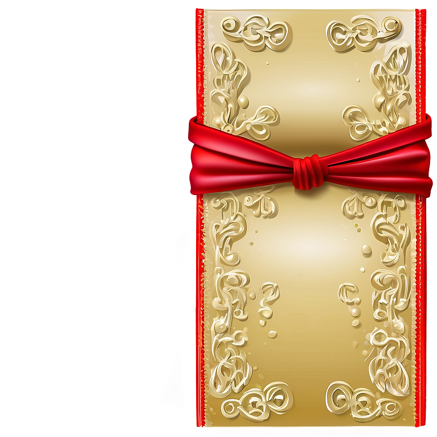 Red Envelope With Embossed Design Png 97 PNG Image