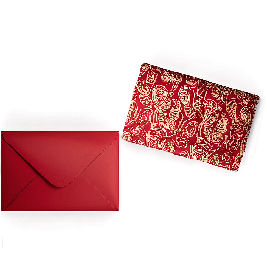 Red Envelope With Pattern Png Xel PNG Image