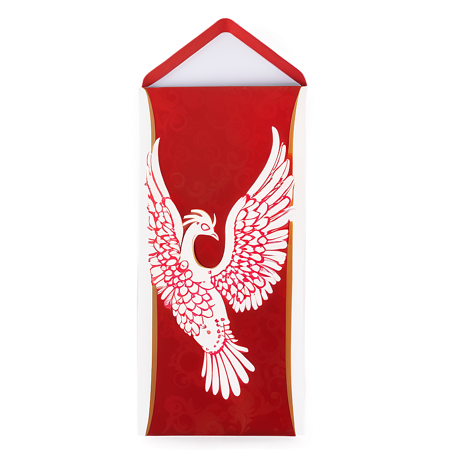 Red Envelope With Phoenix Design Png 06292024 PNG Image