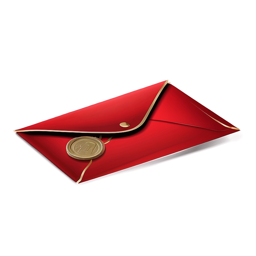 Red Envelope With Seal Png Hji PNG Image