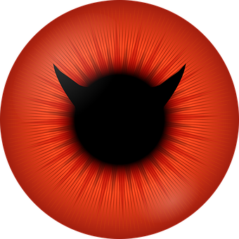 Red Eye Closeup Illustration PNG Image